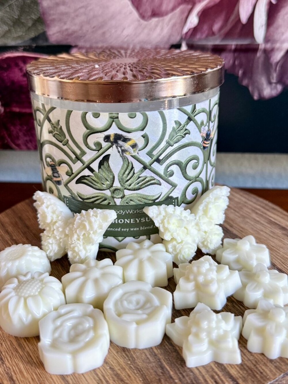 NEW WAX MELTS 2.15oz Bath & Body Works Candle Wax Melts - BACKYARD HONEYSUCKLE